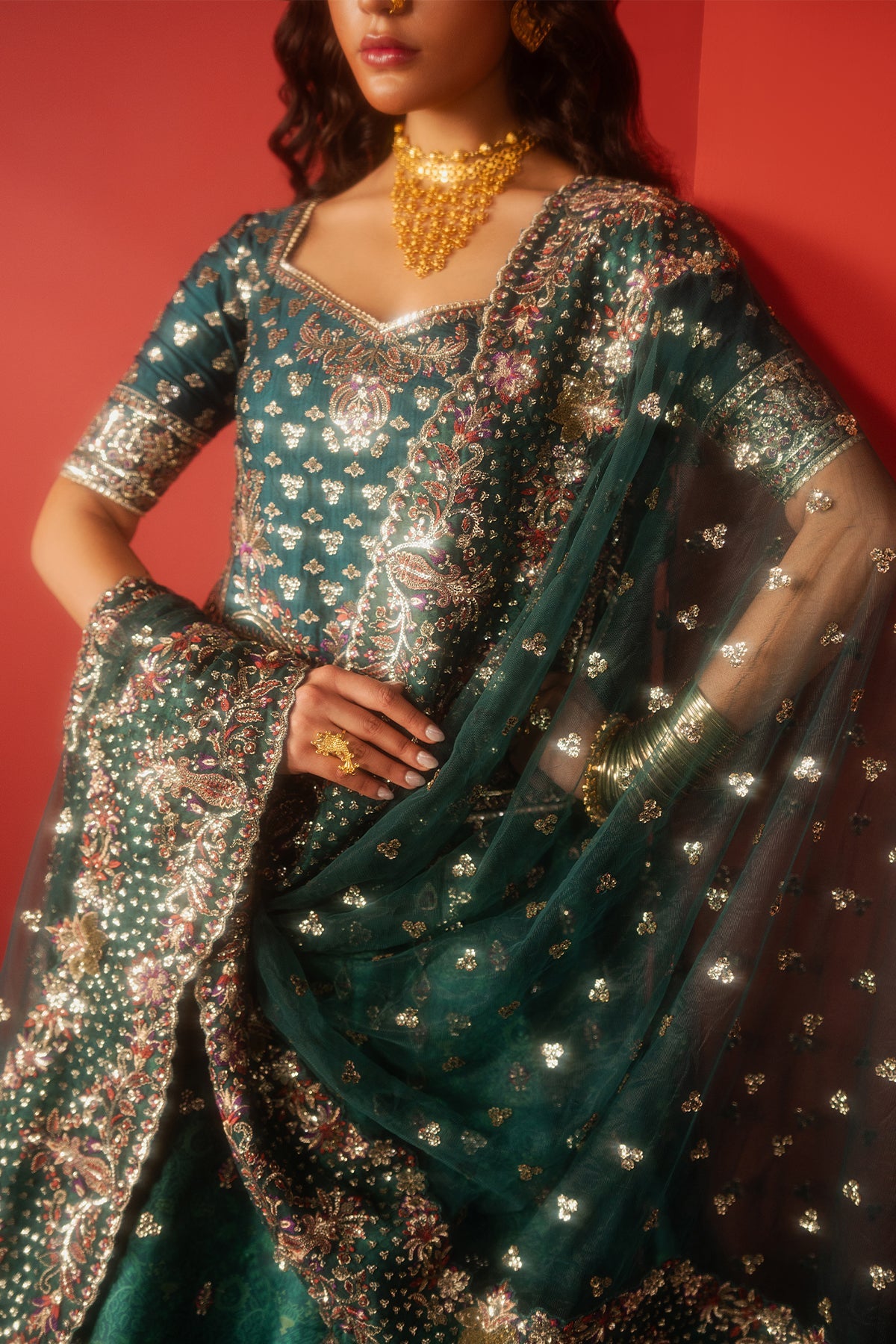 1102-Afsar-DIVANI The Silk Edit. '25 by Afrozeh at #VogueClothingStudio
