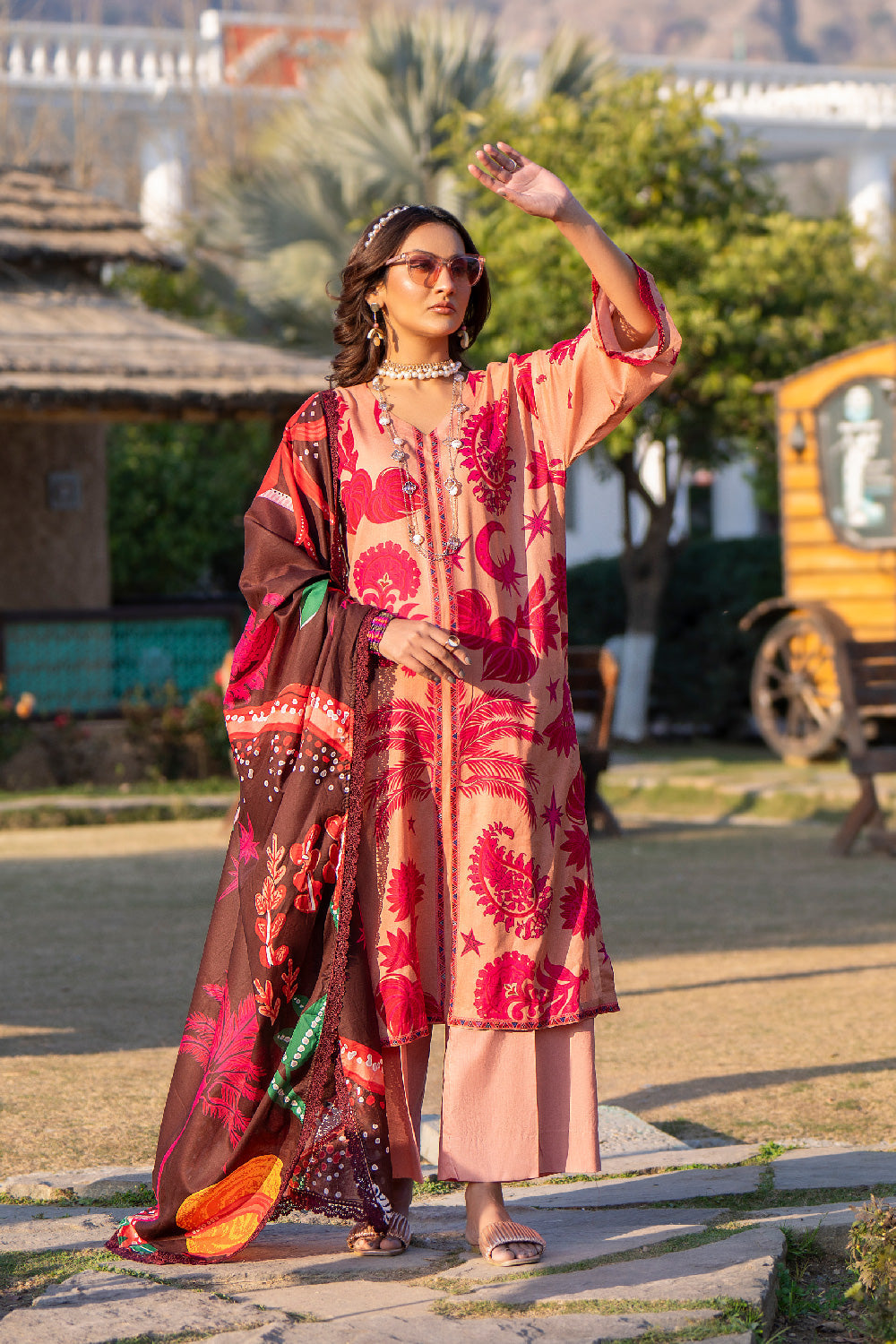 3PC Unstitched | Printed Lawn Suit