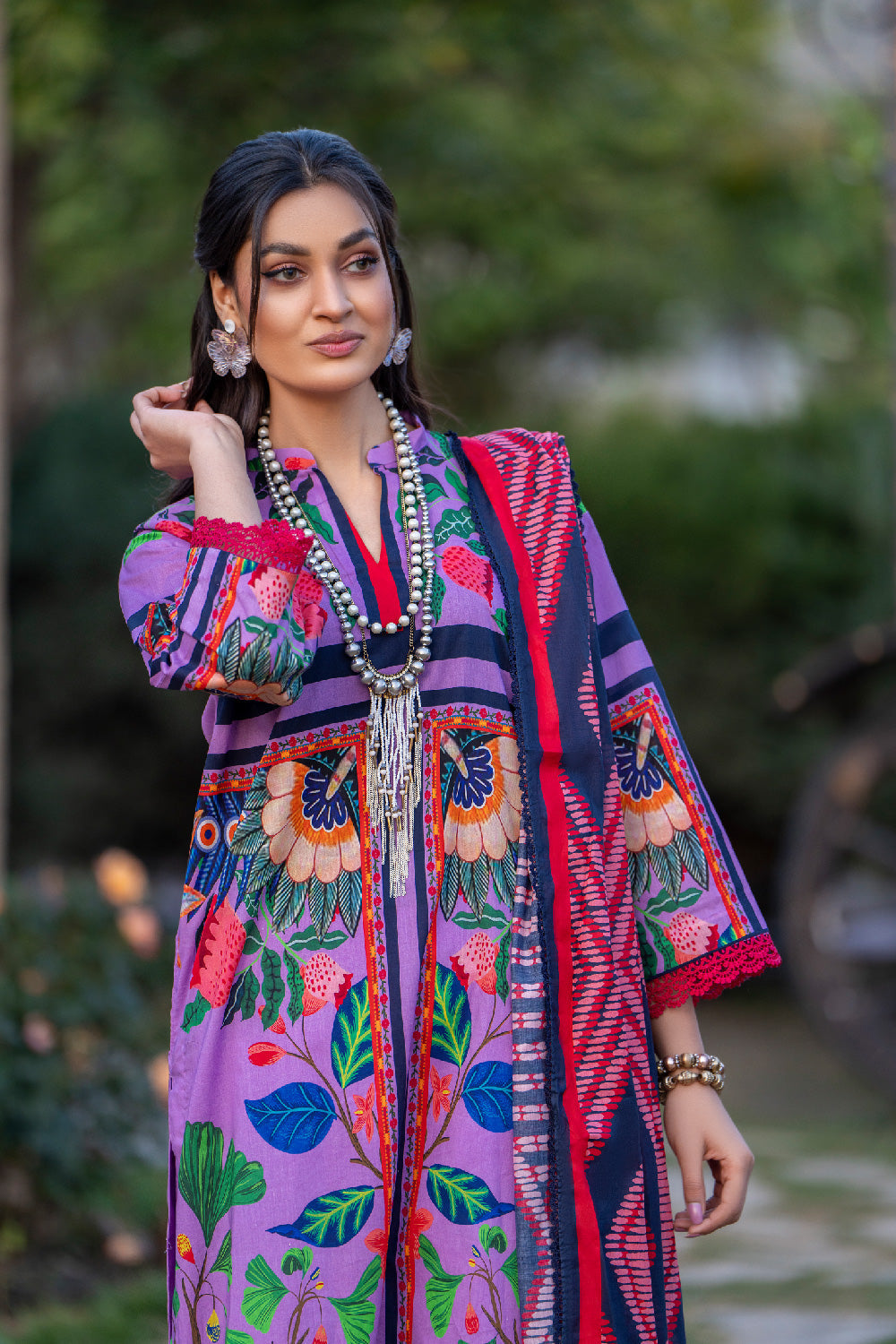 3PC Unstitched | Printed Lawn Suit