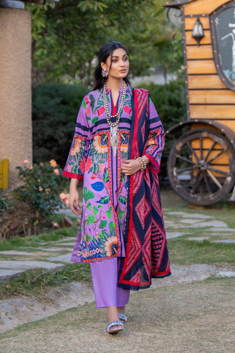 3PC Unstitched | Printed Lawn Suit