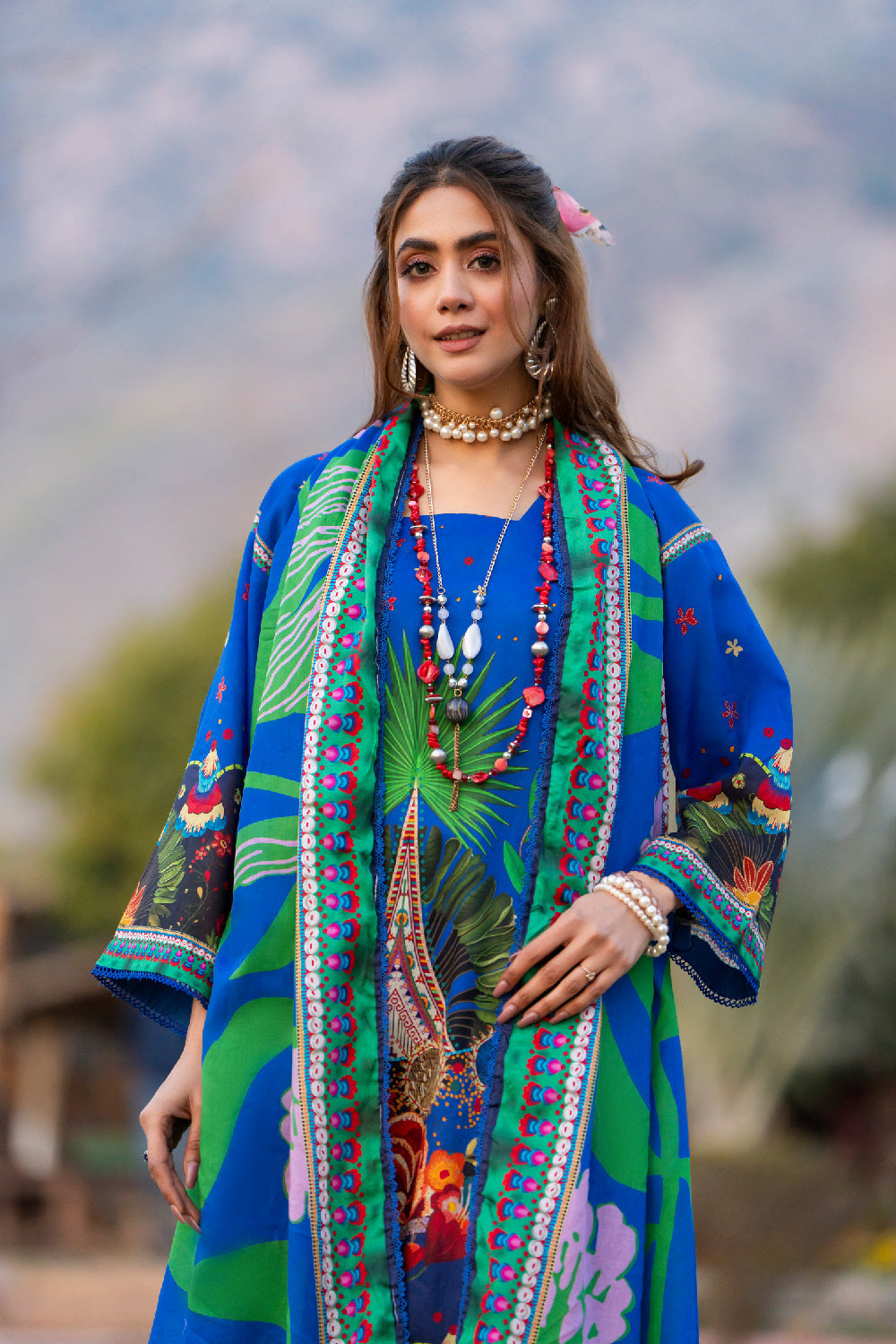 3PC Unstitched | Printed Lawn Suit