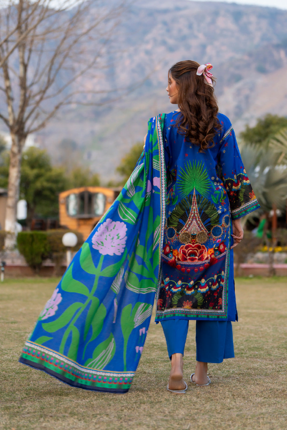 3PC Unstitched | Printed Lawn Suit