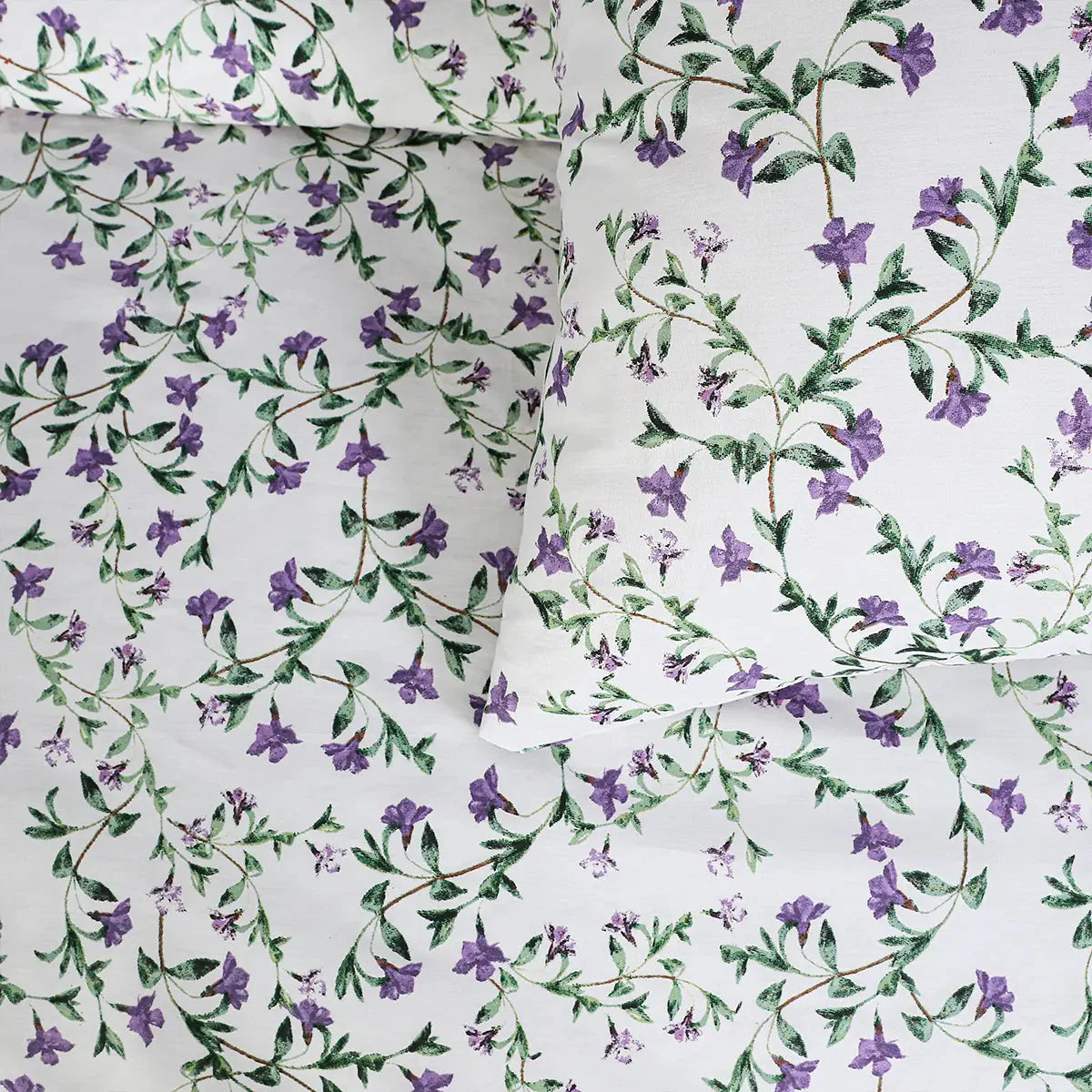 BED SET LAVENDER BLISS - KING PRINTED RANGE 180 TC HOMBEDCLU 