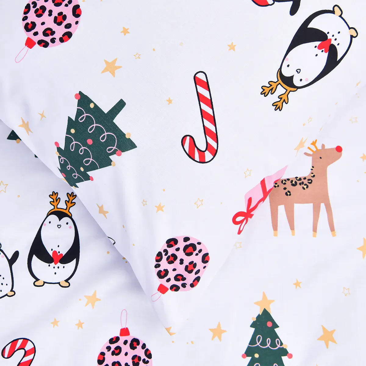 BED SHEET CHRISTMAS CRITTER - KING Printed Range 144 TC HOMBEDROO 