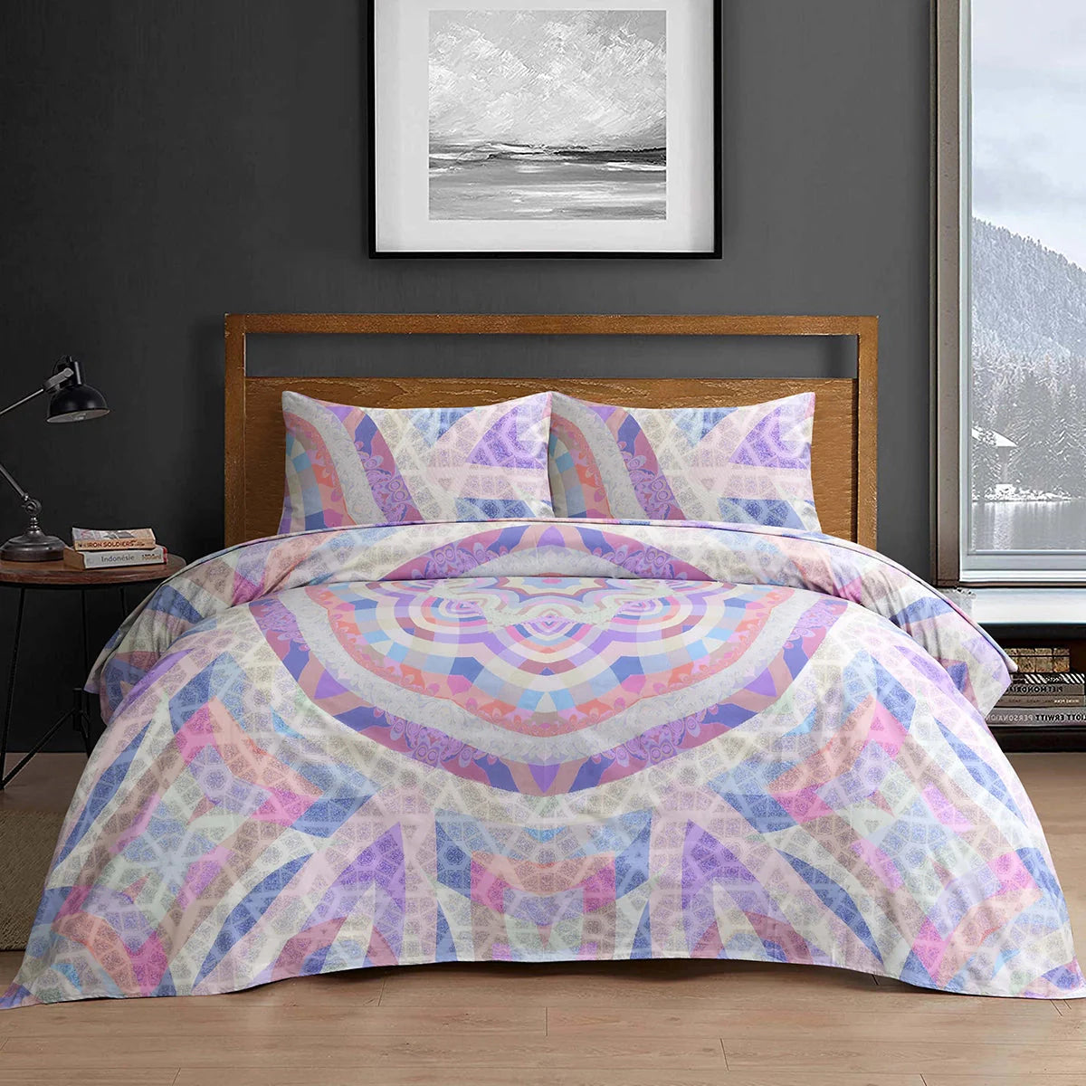 Bed Sheet Queen Parismatic Front Home Collection HOMBEDCLU 