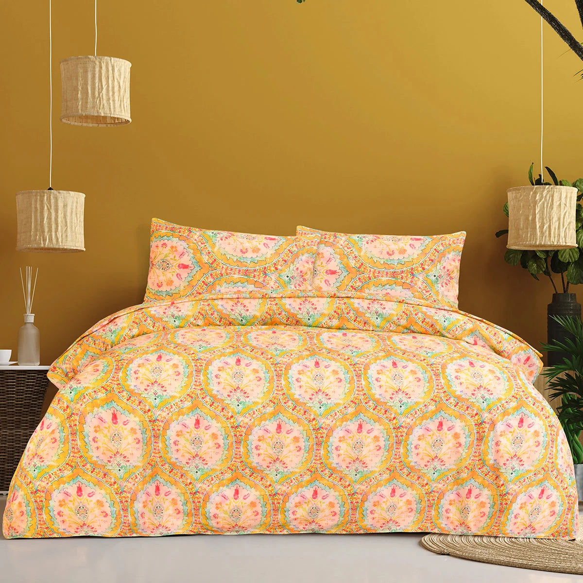 Bed Sheet Queen Persian Burnt Home Collection HOMBEDCLU 