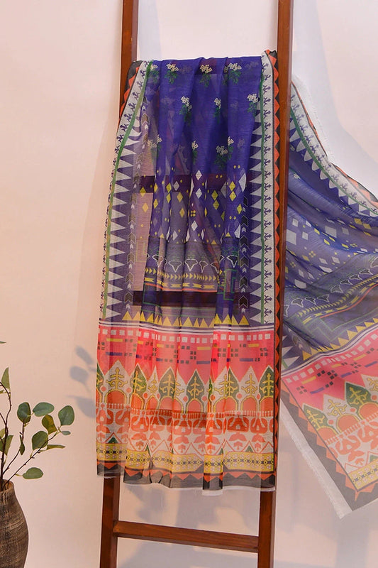 Cotton Net Dupatta KOE-2169 Embroidered KHAS STORES 