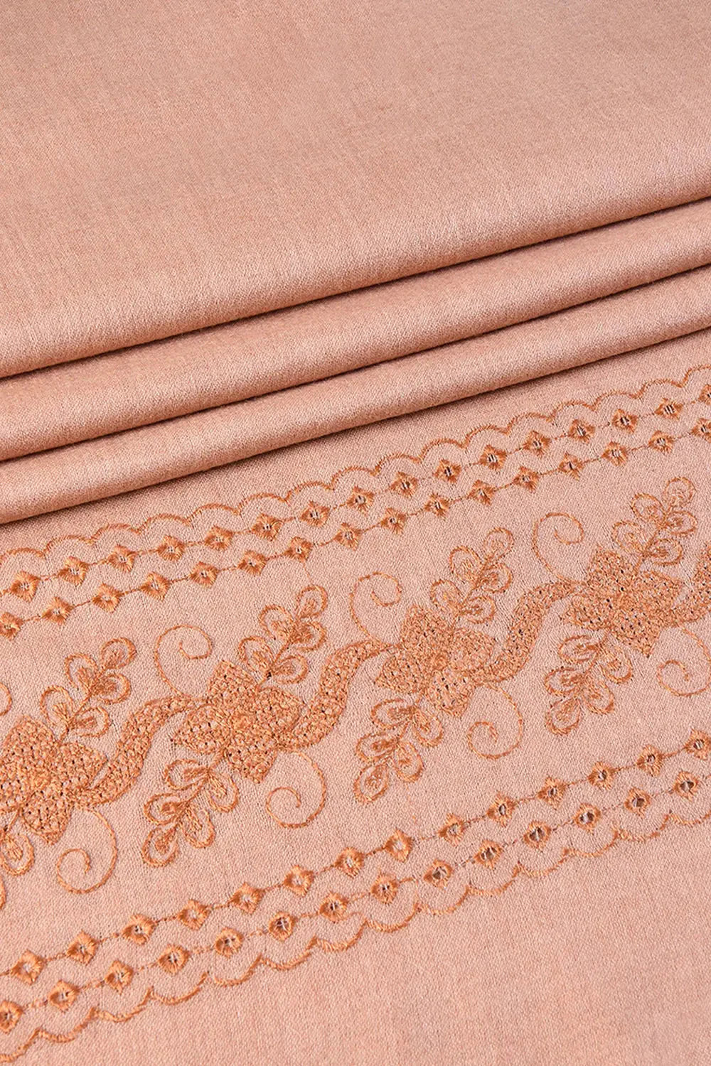 Embroidered Shawl-4 Beige Apparel & Accessories KHAS STORES 