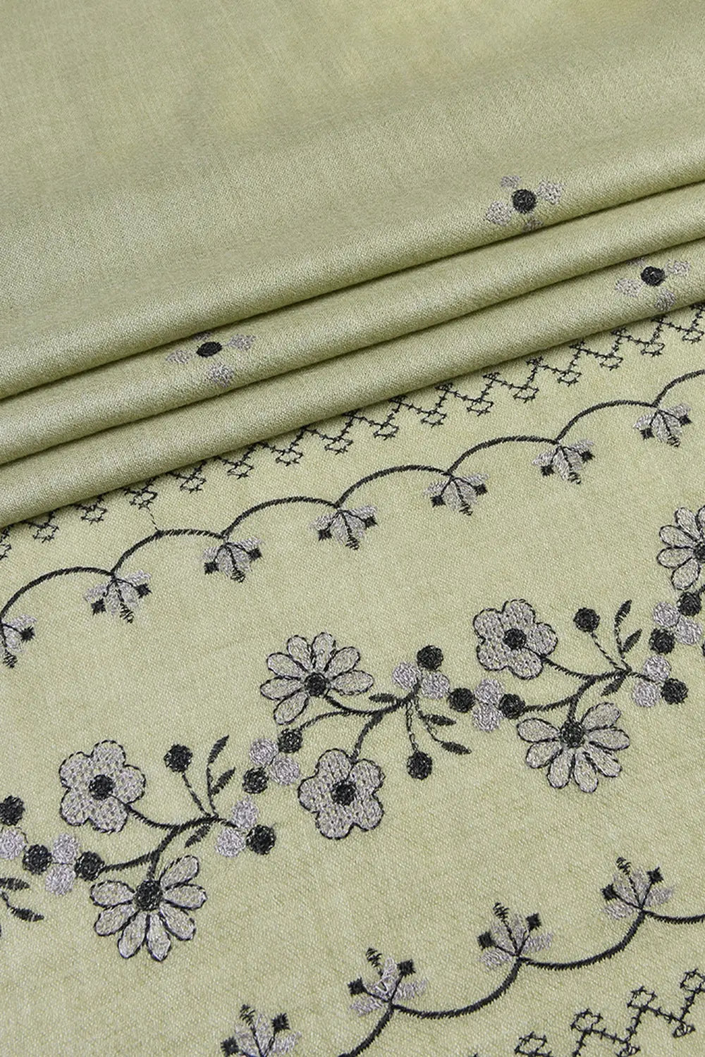Embroidered Shawl-5 Olive Apparel & Accessories KHAS STORES 