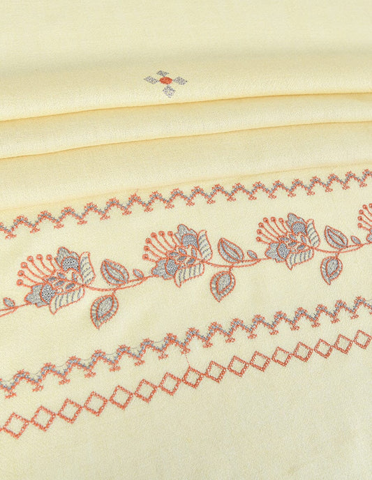 Embroidered Shawl-7 Off White Apparel & Accessories KHAS STORES 