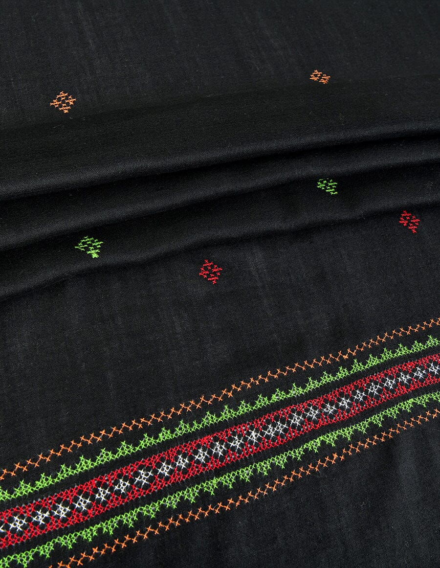 Embroidered Shawl CS-101 Black Apparel & Accessories KHAS STORES 