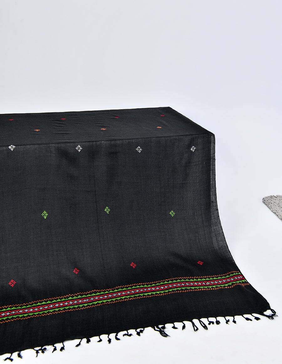 Embroidered Shawl CS-101 Black Apparel & Accessories KHAS STORES 