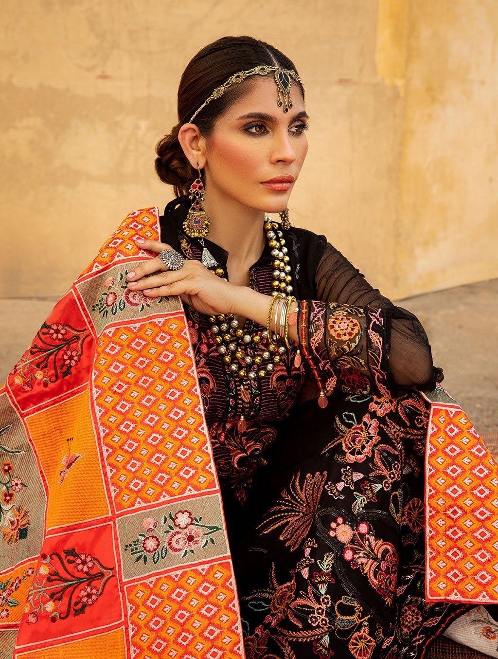 Fancy Shawl FS-002 Red Shawls FASUNSLAD 