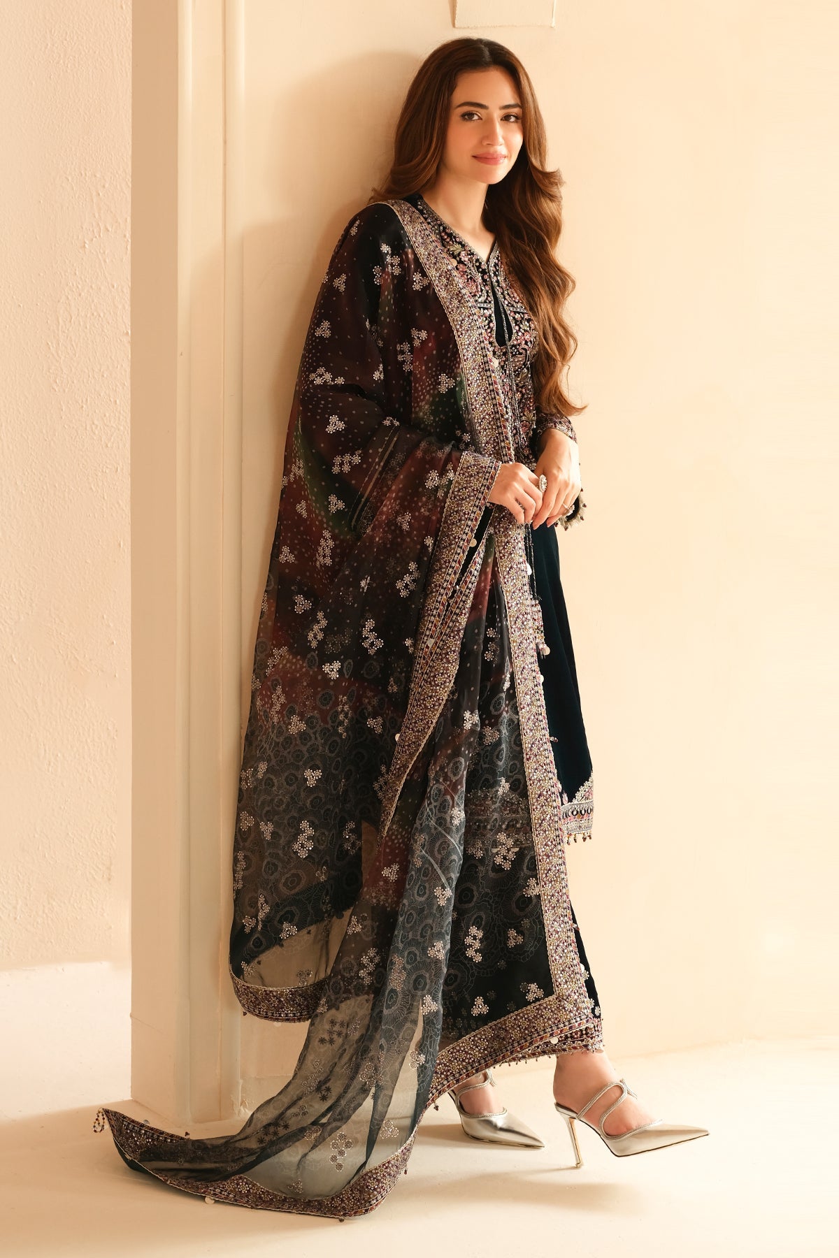 EMBROIDERED VELVET FORMAL VF-2039