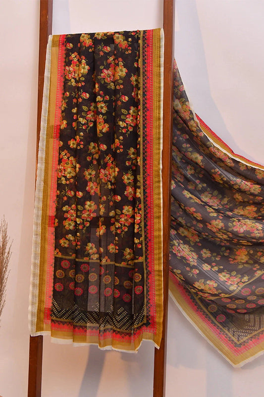 Jacquard Cotton Net Dupatta KOE-2667 Embroidered KHAS STORES 