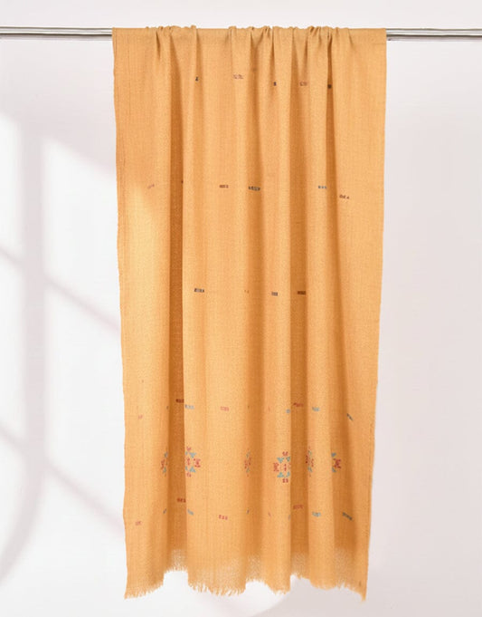 Khaddi Embroidered Shawl-11 Brown Apparel & Accessories KHAS STORES 