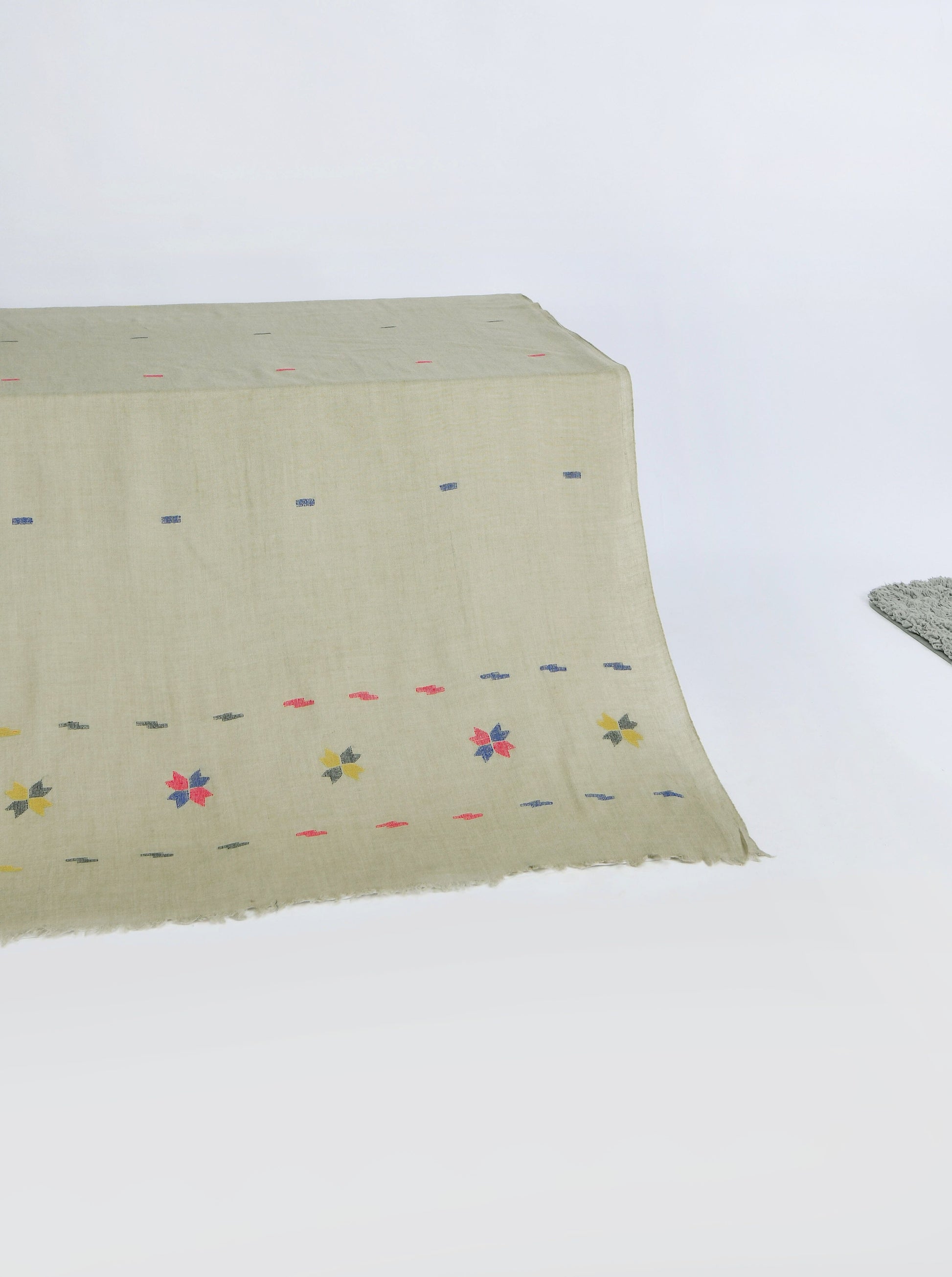 Khaddi Embroidered Shawl-4 Grey Apparel & Accessories KHAS STORES 