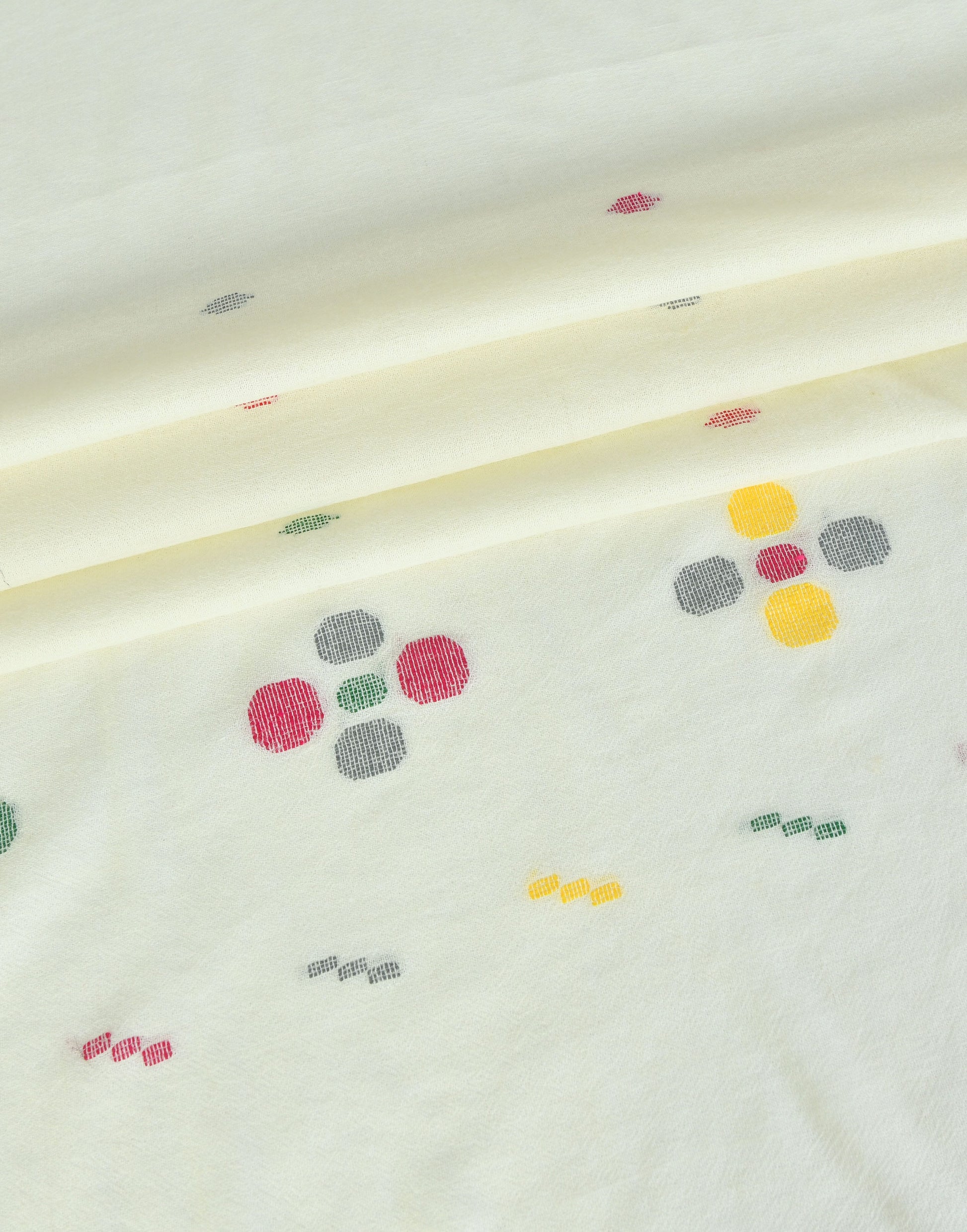 Khaddi Embroidered Shawl-5 Off White Apparel & Accessories KHAS STORES 