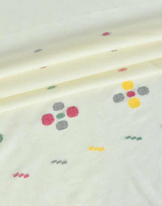 Khaddi Embroidered Shawl-5 Off White Apparel & Accessories KHAS STORES 