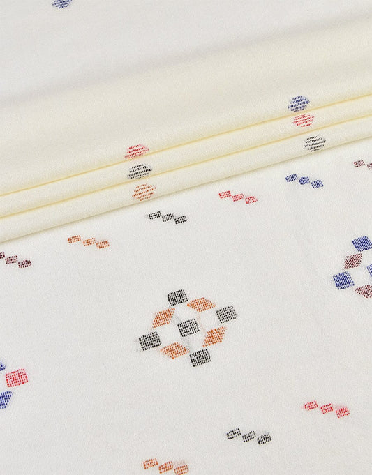 Khaddi Embroidered Shawl-6 Off White Apparel & Accessories KHAS STORES 