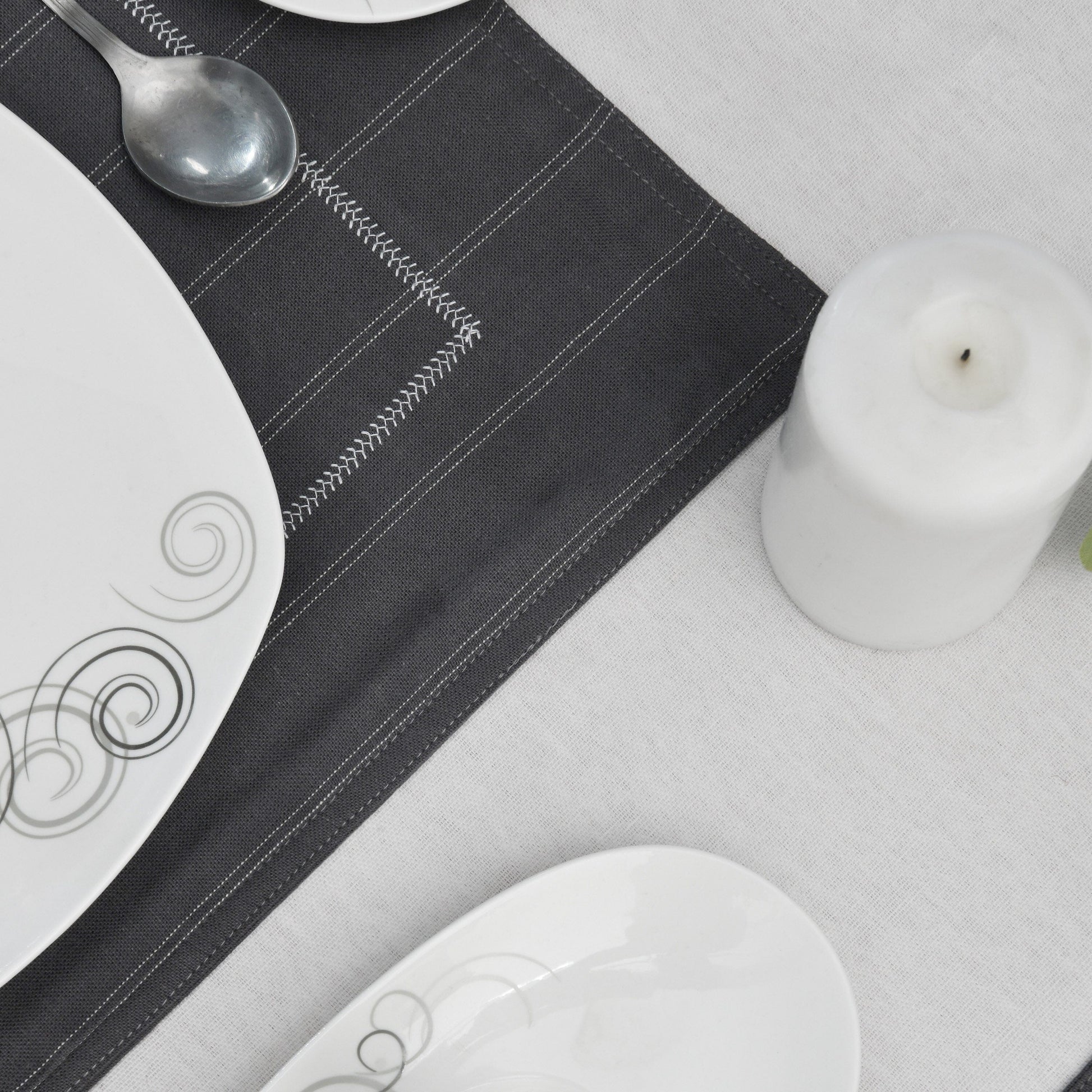 Kitchen Linen ASHEN Grey Kitchen Accessories HOMKITLIN 