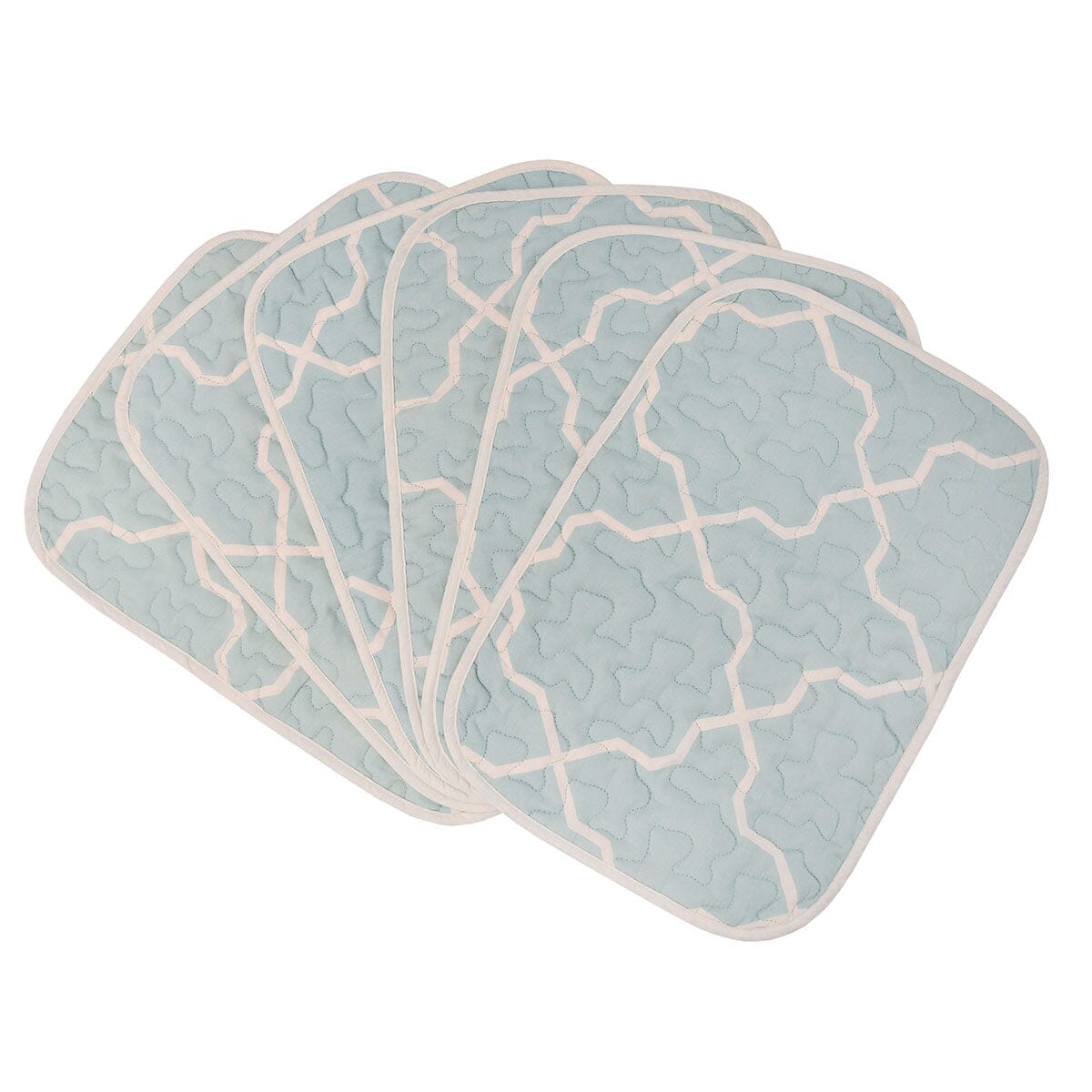 Kitchen Linen STEPPEN CYAN Kitchen Accessories HOMKITLIN 6 Pcs Napkin Set 