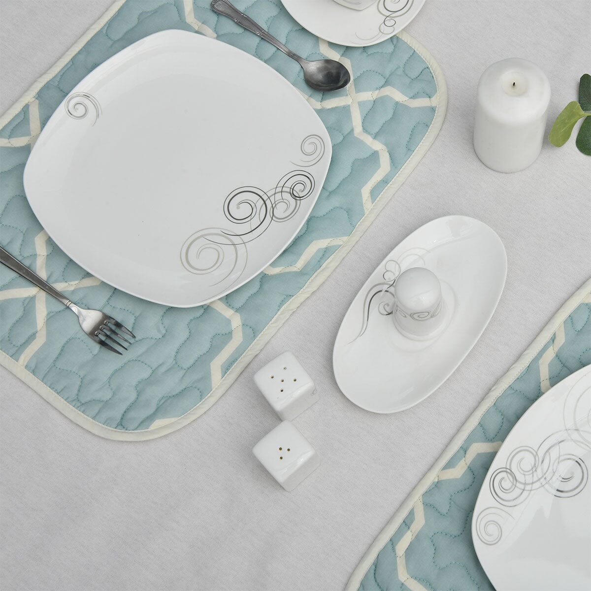 Kitchen Linen STEPPEN CYAN Kitchen Accessories HOMKITLIN Place Mat 