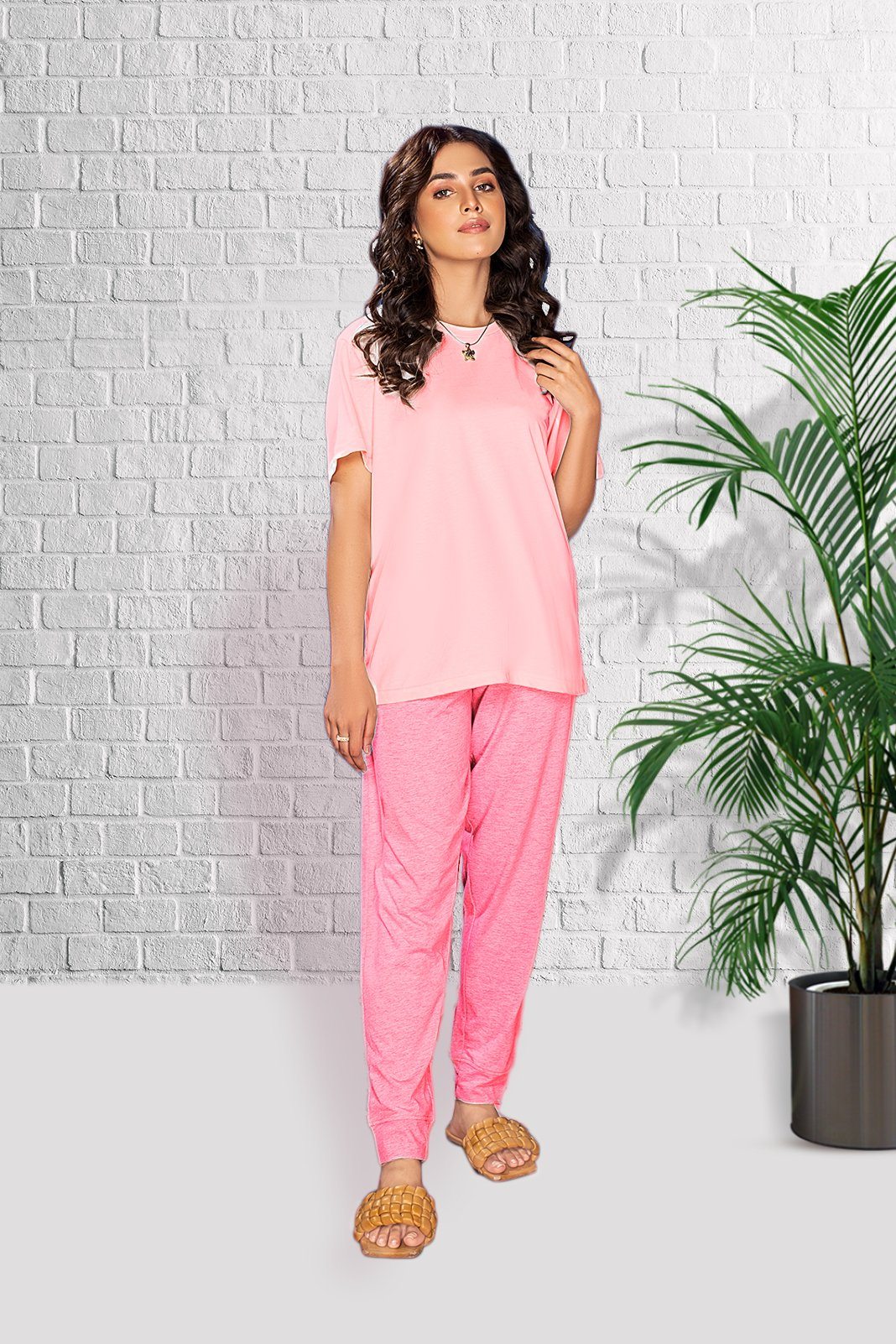 LADIES PINK LOUNGEWEAR LW-023 LOUNGEWEAR FASSTIGIR 