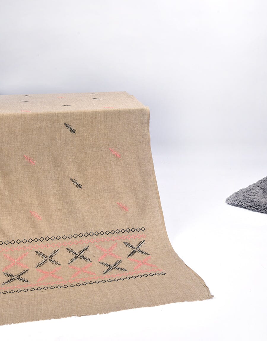 Machine Embroidery SHAWL S-003 Apparel & Accessories KHAS STORES 