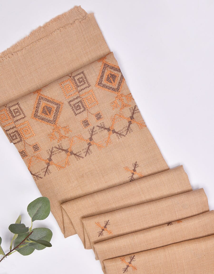 Machine Embroidery SHAWL S-005 Apparel & Accessories KHAS STORES 