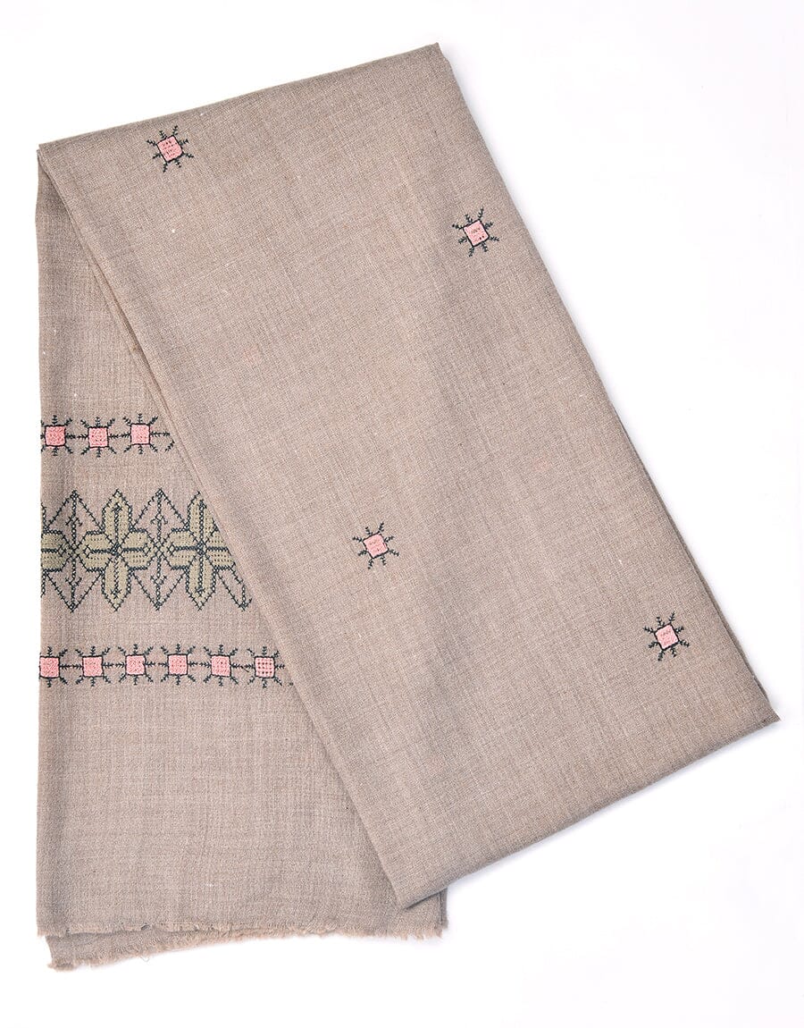 Machine Embroidery SHAWL S-007 Apparel & Accessories KHAS STORES 