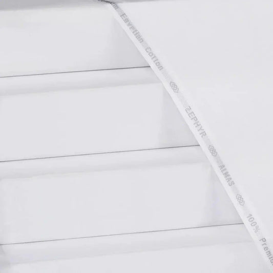 MENS UNSTITCHED SUIT ALMAS - White Mens Unstitched Suit FASUNSMEN 