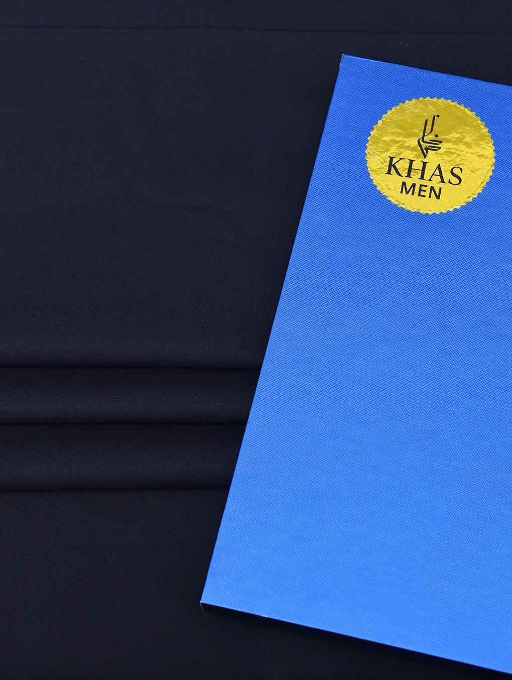 MENS UNSTITCHED WINTER SUIT MILD SAPPHIRE BLACK Fabric FASUNSMEN 