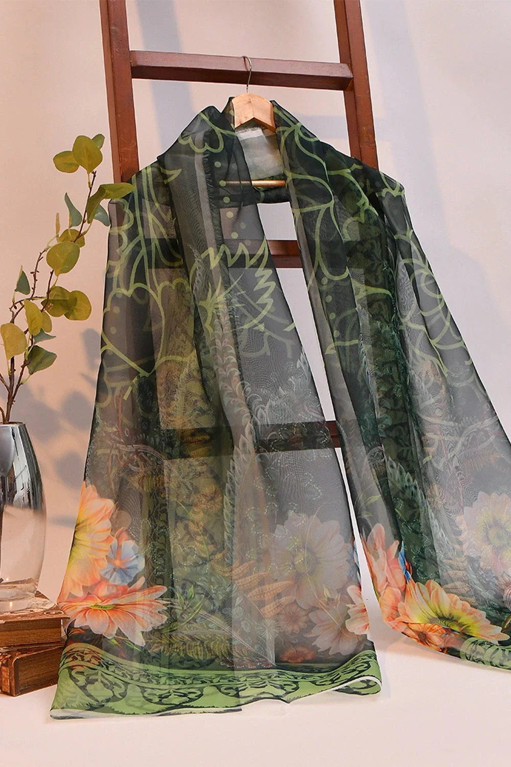 Organza Dupatta KCC-1472 Embroidered KHAS STORES 