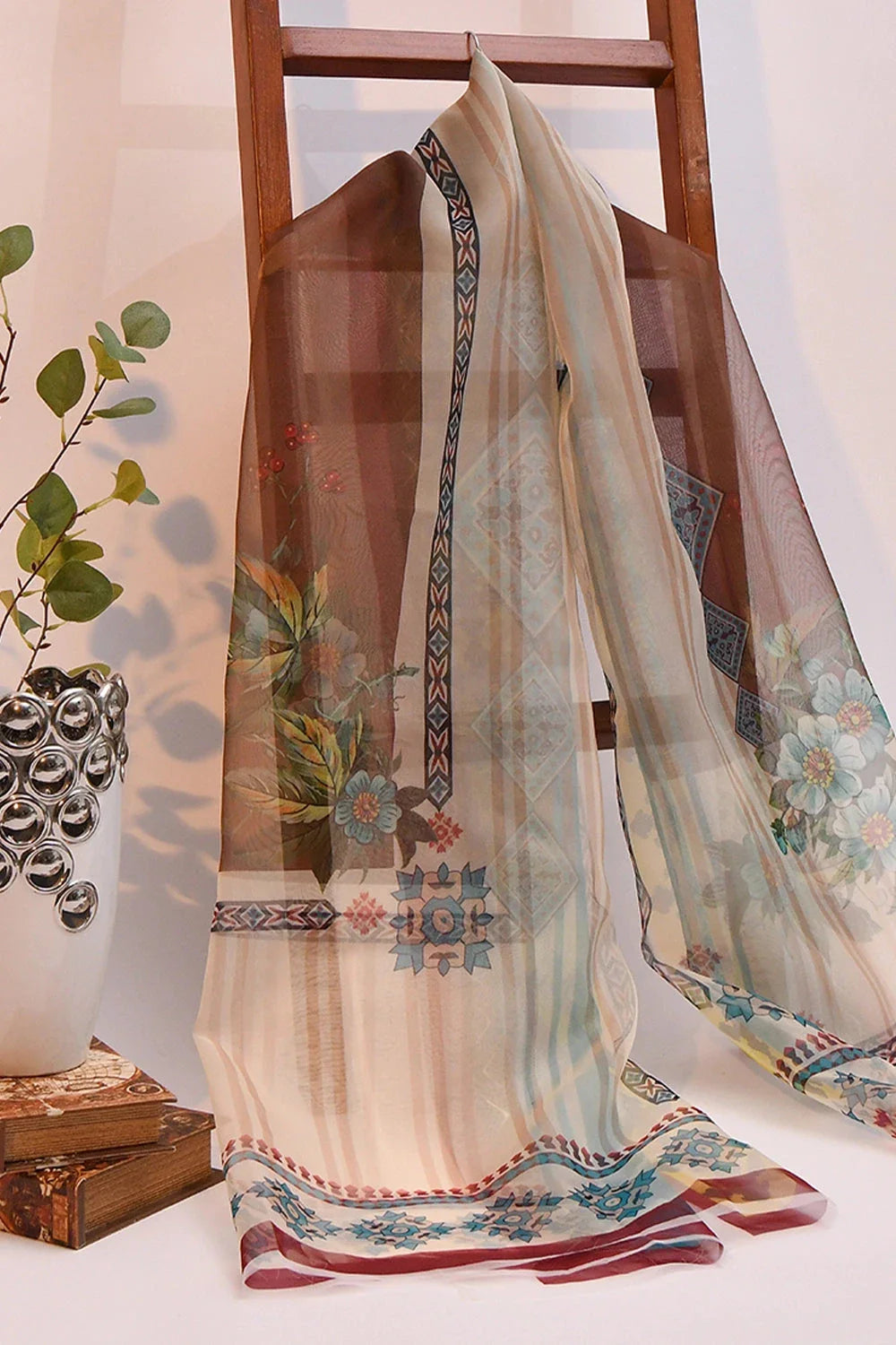 Organza Dupatta KOE-1469 Embroidered KHAS STORES 