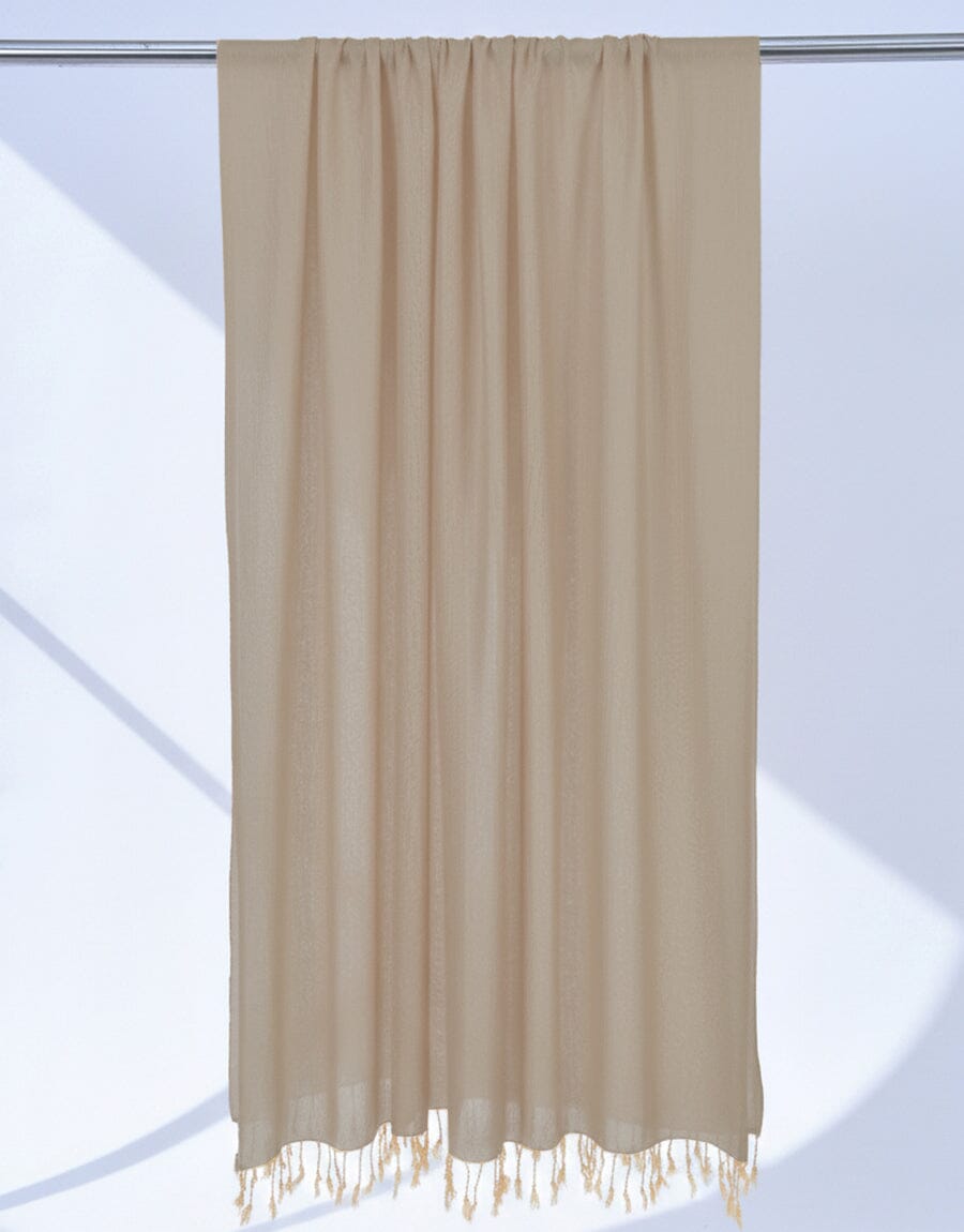 Plain Shawl-Beige Apparel & Accessories KHAS STORES 