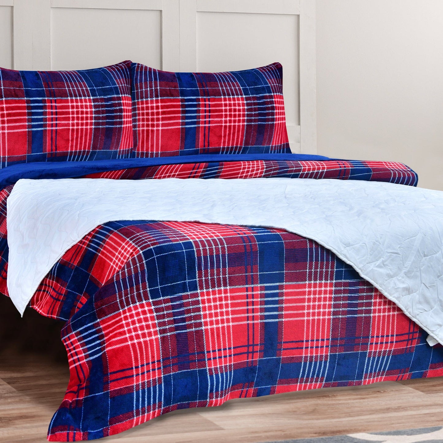 QUILT COVER SET SHERPA TARTAN Home Collection 2021 HOMBEDGOL 