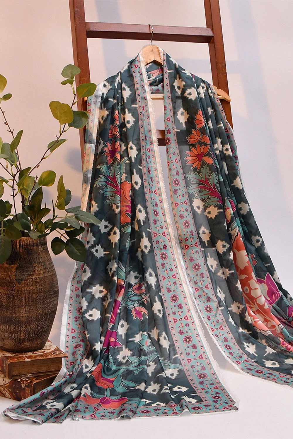 Silk Dupatta KSE-2443 Embroidered KHAS STORES 