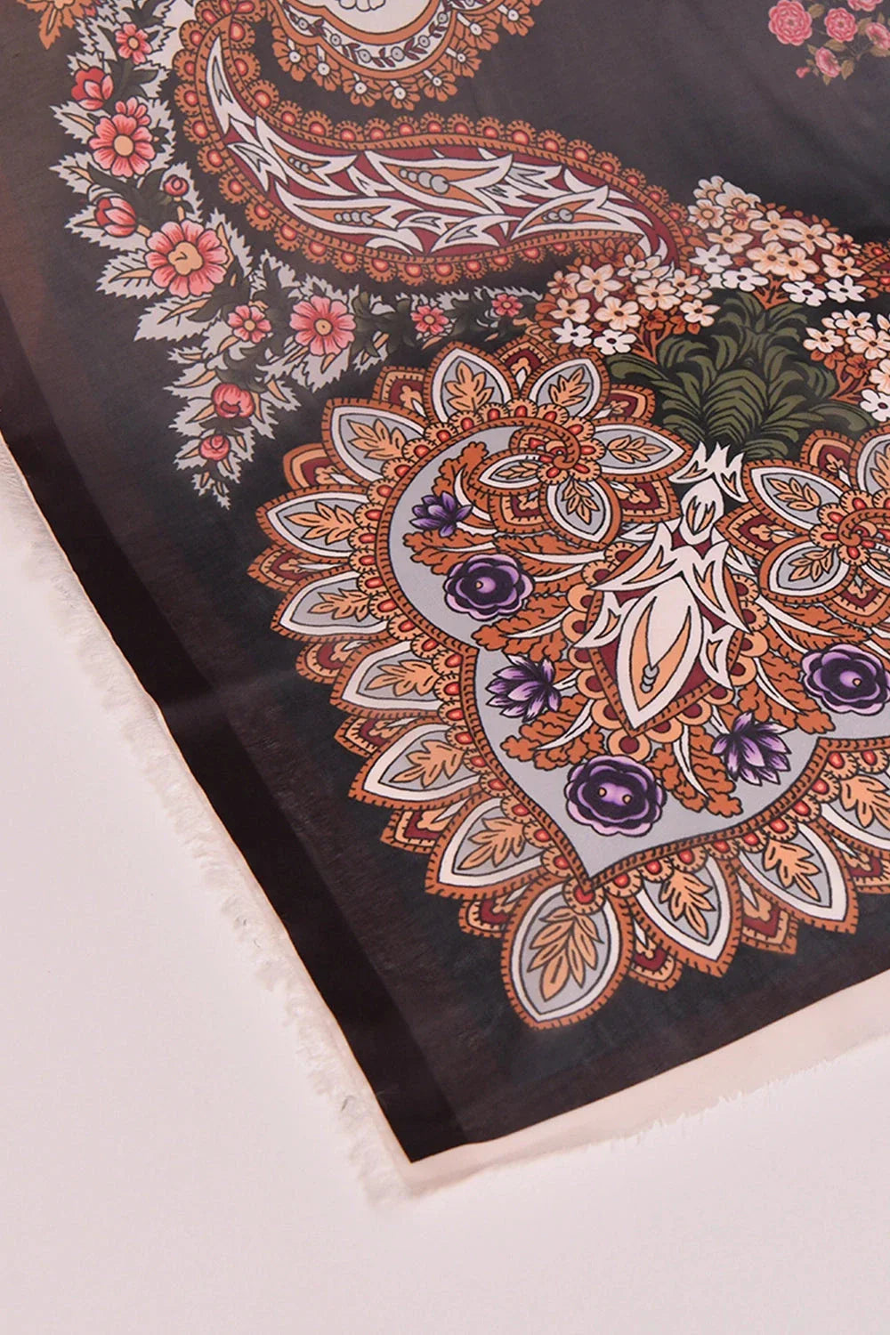 Silk Dupatta KSE-2777 Embroidered KHAS STORES 