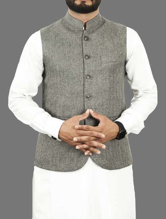 WAISTCOAT WCAB-003 Dark Grey Waist coats FASSTIMEN 