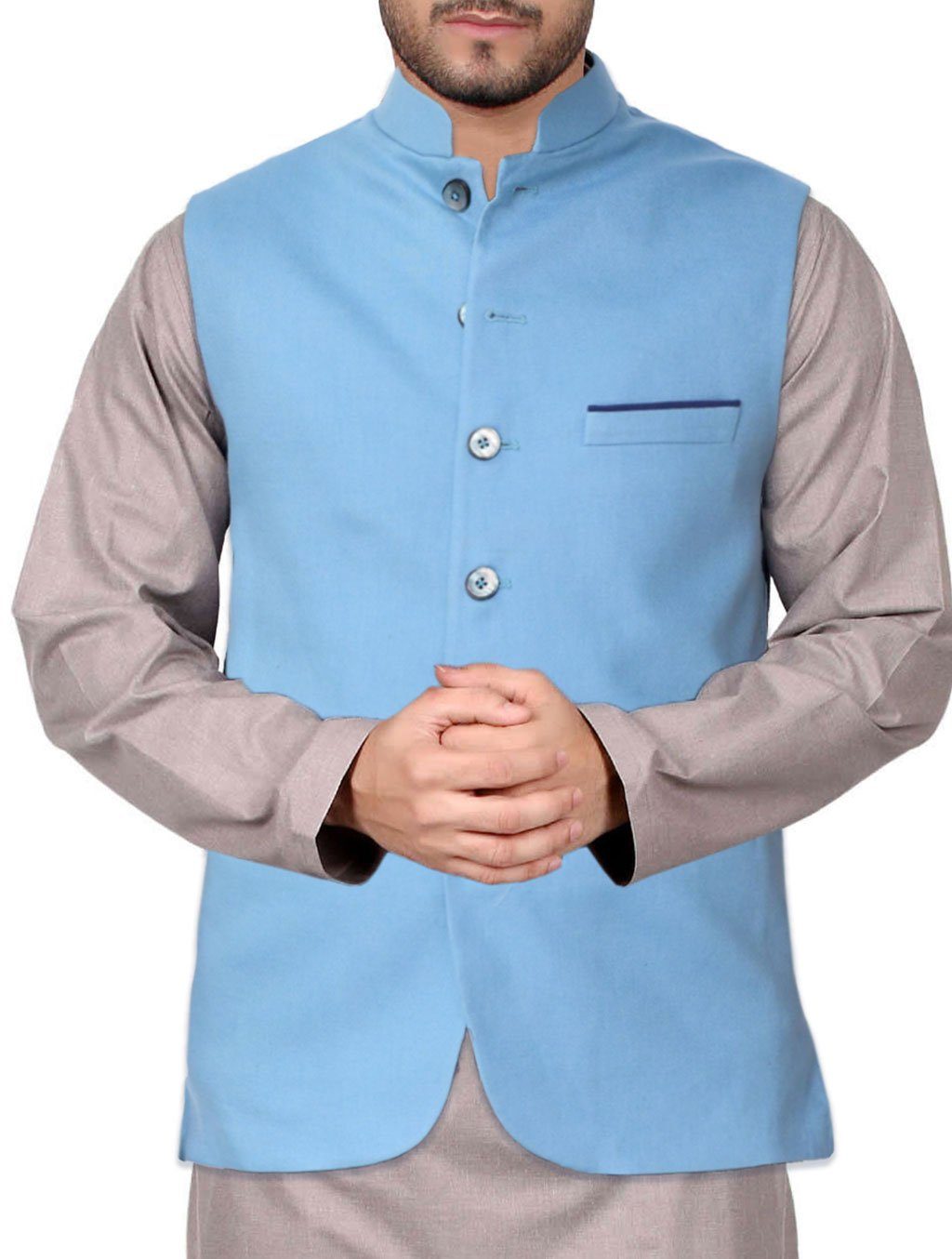 WAISTCOAT WWK-9006 BLUE Waist coats FASSTIMEN 