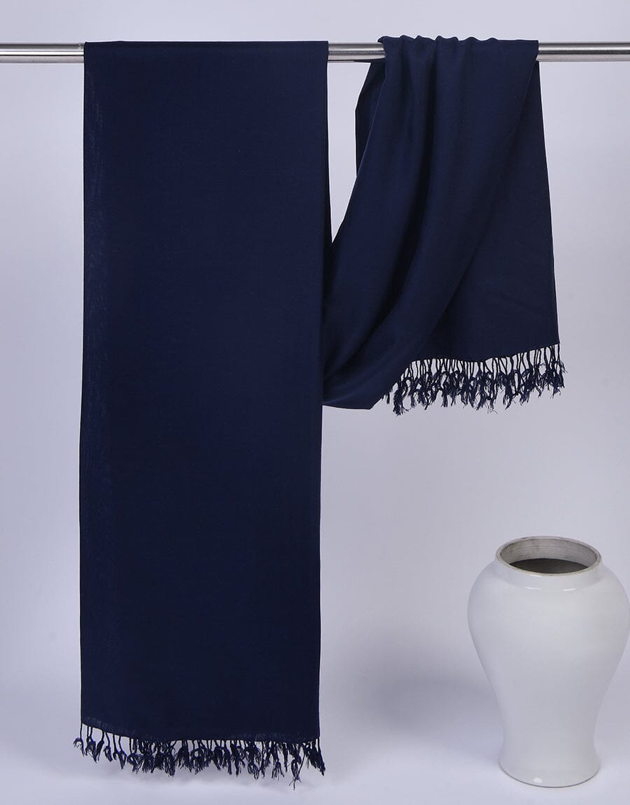 WOOL SHAWL-Blue Apparel & Accessories KHAS STORES 