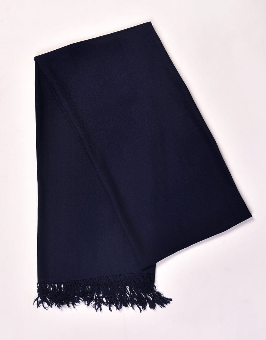 WOOL SHAWL-Blue Apparel & Accessories KHAS STORES 