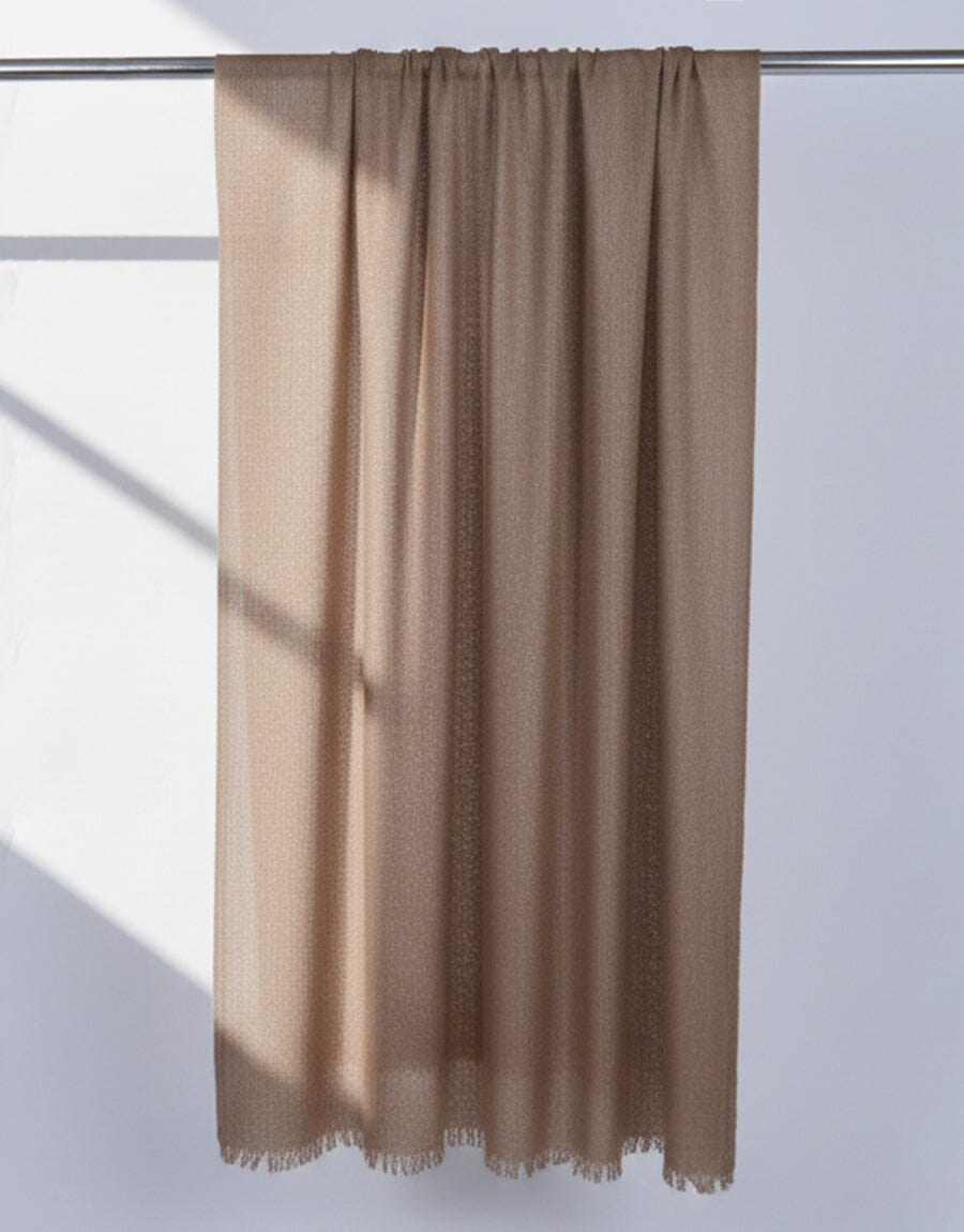 Wool Shawl-Brown Apparel & Accessories KHAS STORES 