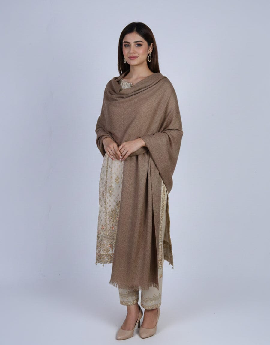 Wool Shawl-Brown Apparel & Accessories KHAS STORES 