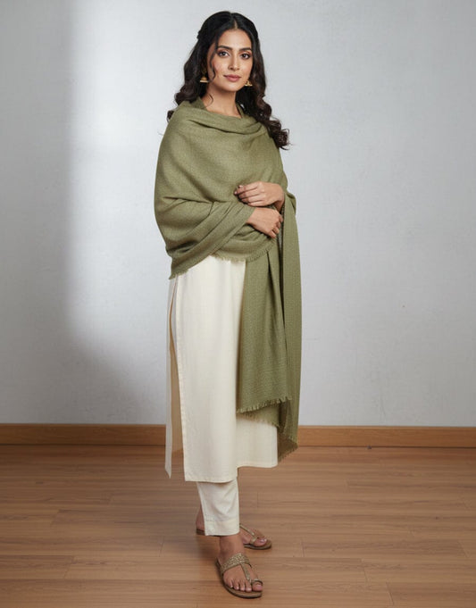 Wool Shawl-Green Apparel & Accessories KHAS STORES 