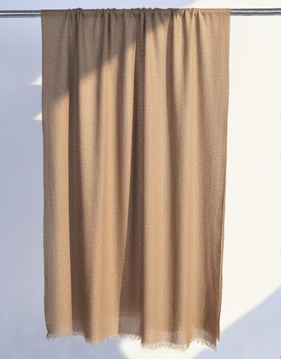 Wool Shawl-Light Brown Apparel & Accessories KHAS STORES 