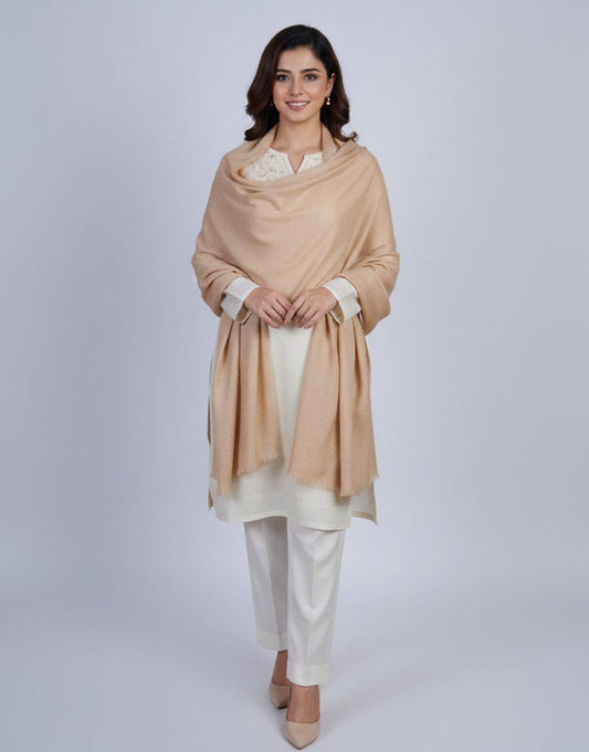 Wool Shawl-Light Peach Apparel & Accessories KHAS STORES 