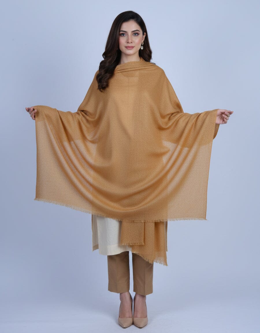 Wool Shawl-Mustard Apparel & Accessories KHAS STORES 