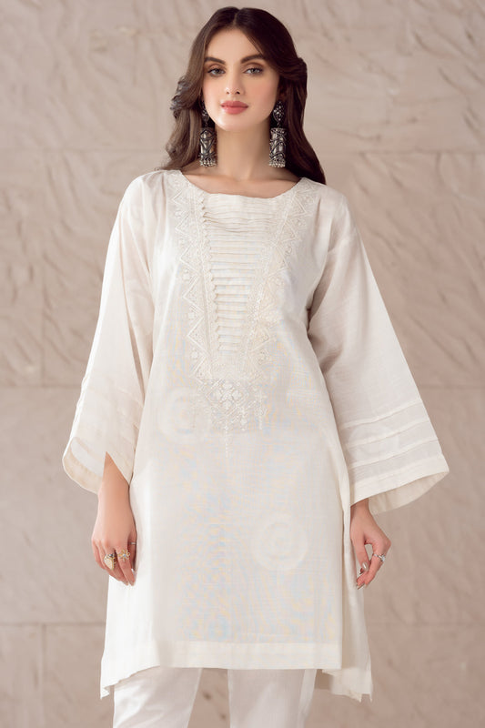 1 PC Stitched | Jaquard Embroided Shirt